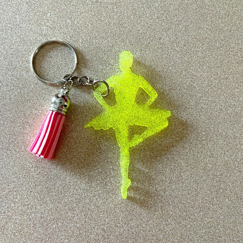 Handmade Ballerina Keychain - Picture 1 of 6